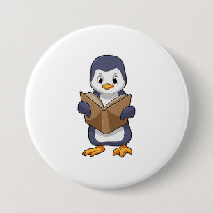 Penguin as Nerd with Book Button