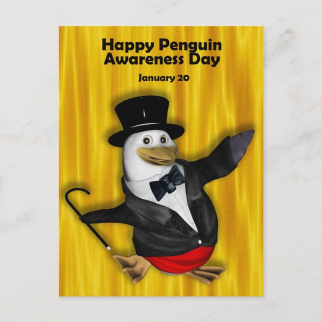 Penguin Awareness Day PostCard - January 20 Postkarte (Vorderseite)