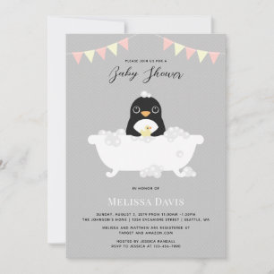 Penguin Baby Dusche Einladung