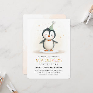 Penguin Baby Dusche Einladung
