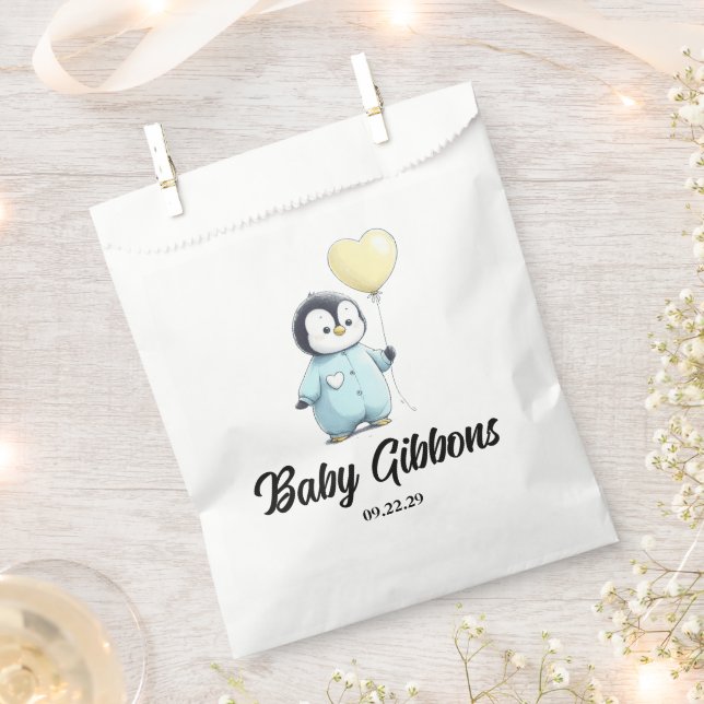 Penguin Baby Dusche Napkins Geschenktütchen (Ausgeschnitten)