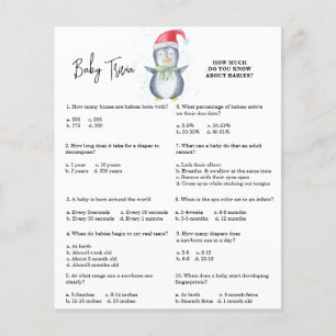 Penguin - Baby Trivia   Baby Showspiel