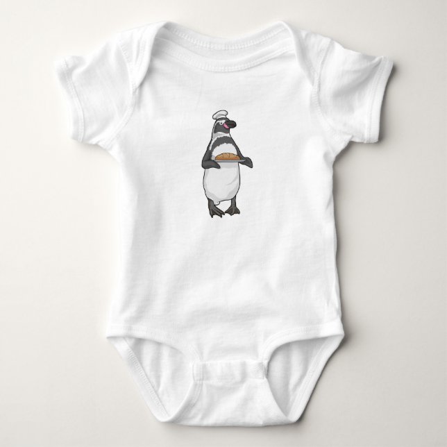 Penguin Baker Brot Baby Strampler (Vorderseite)