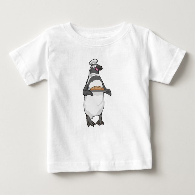 Penguin Baker Brot Baby T-shirt (Vorderseite)