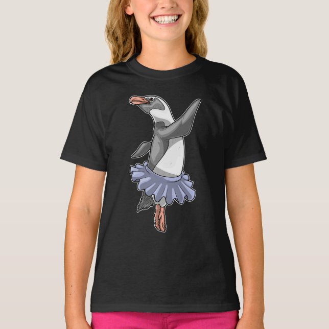 Penguin Ballerina Ballerina Tanz T-Shirt (Vorderseite)