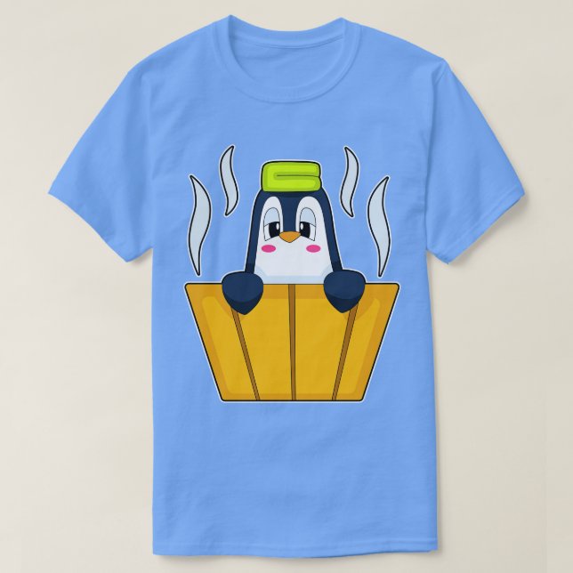 Penguin Bathe Bathtub T-Shirt (Design vorne)