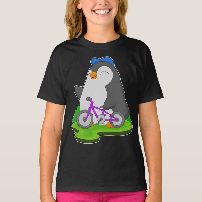 Penguin Bicycle T-Shirt (Vorderseite)