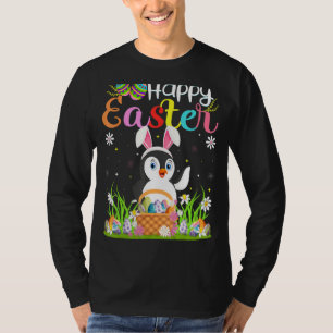 Penguin Bird Bunny Egg Jagd Pinguin Happy East T-Shirt