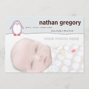 Penguin Birth Announcement Ankündigung