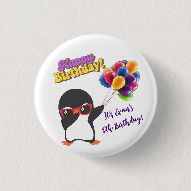 PENGUIN BIRTHDAY BUTTONS (Vorderseite)