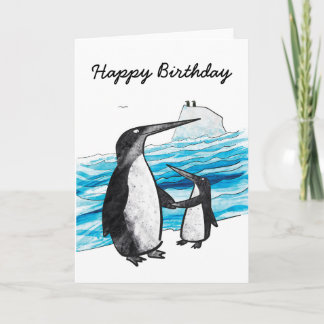 Penguin Birthday Card Karte