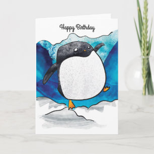 Penguin Birthday Card Karte