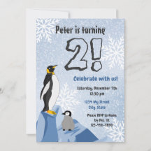 Penguin Birthday Einladung