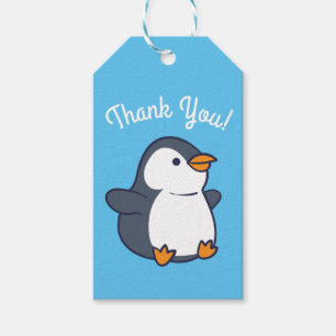 Penguin Birthday Party Geschenkanhänger
