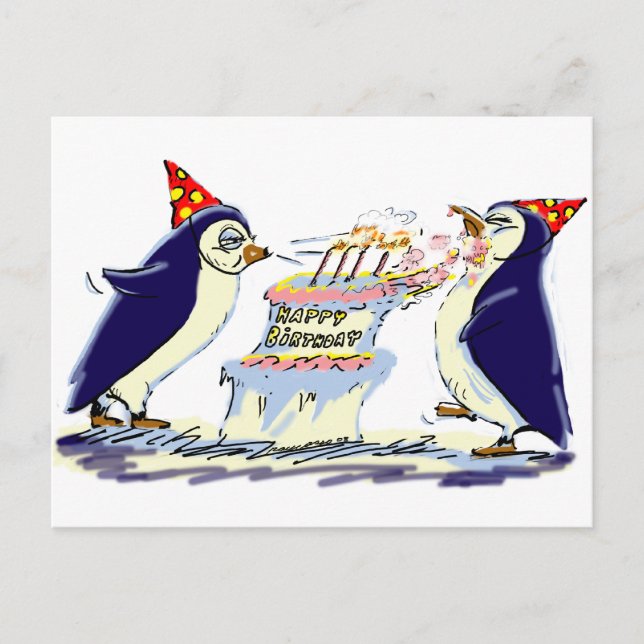 PeNgUiN BiRtHdAy Postkarte (Vorderseite)
