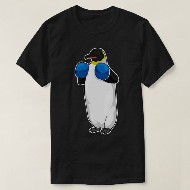 Penguin Boxer Boxhandschuhe T-Shirt (Design vorne)