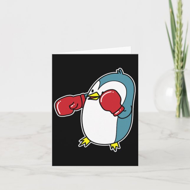 Penguin Boxing Karte (Vorderseite)