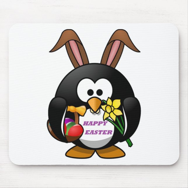 PENGUIN BUNNY "HAPPY EASTER" MOUSEPAD (Vorne)