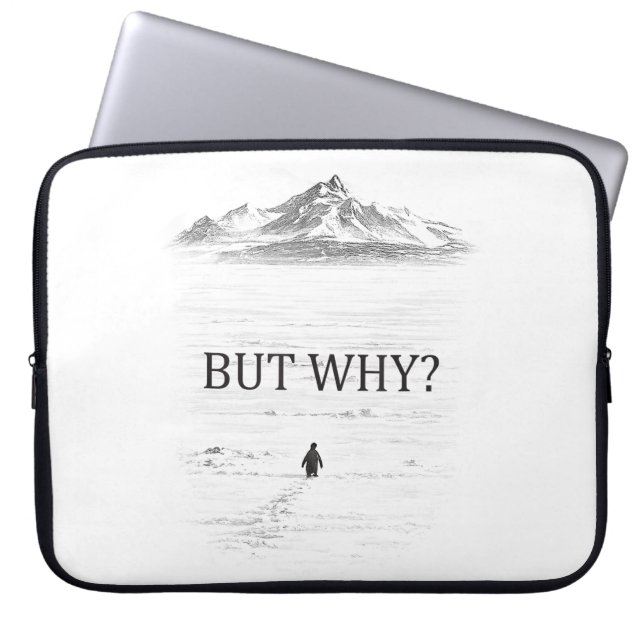 Penguin But Why Mountains  Laptopschutzhülle (Vorderseite)