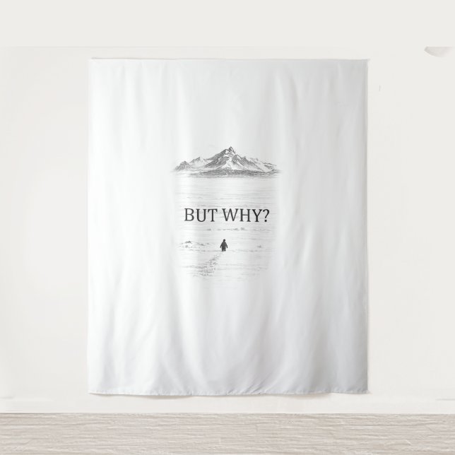 Penguin But Why Mountains  Wandteppich (Vorderseite)