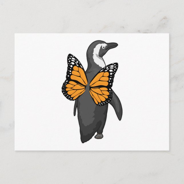 Penguin Butterfly Flügel Postkarte (Vorderseite)