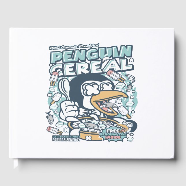Penguin Cereal Box Gästebuch (Vorderseite)