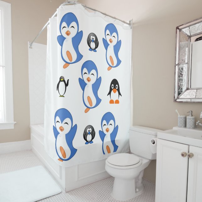 Penguin Children's Shower Curtain Duschvorhang (Beispiel)
