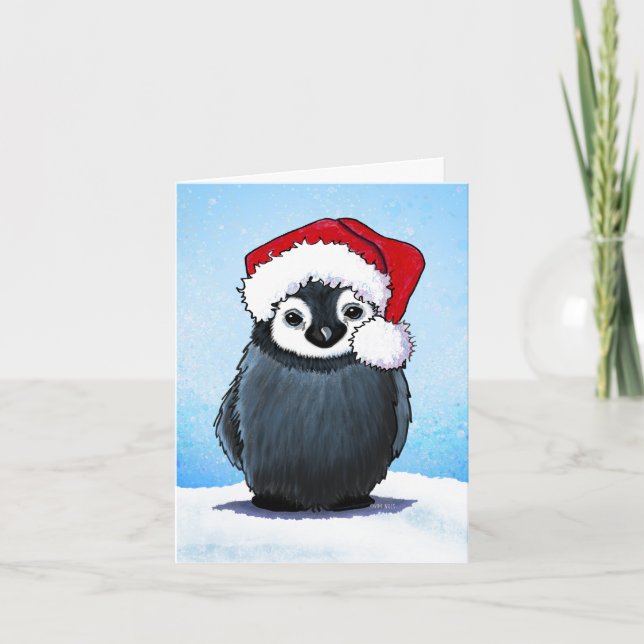 Penguin Christmas Card Dankeskarte (Vorderseite)