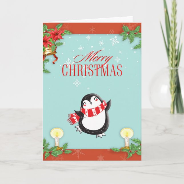 PENGUIN Christmas Card Karte (Vorderseite)