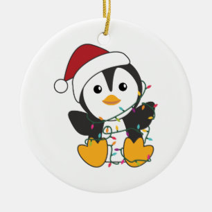 Penguin Christmas Snow Winter Animals Penguins Adu Keramik Ornament