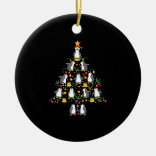 Penguin Christmas Tree Penguin Weihnachtsbeleuchtu Keramik Ornament