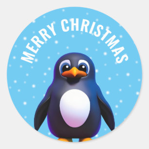 Penguin Classic Round Aufkleber