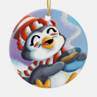 Penguin Cocoa Ornmament Keramik Ornament