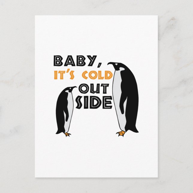 Penguin Cold Postkarte (Vorderseite)