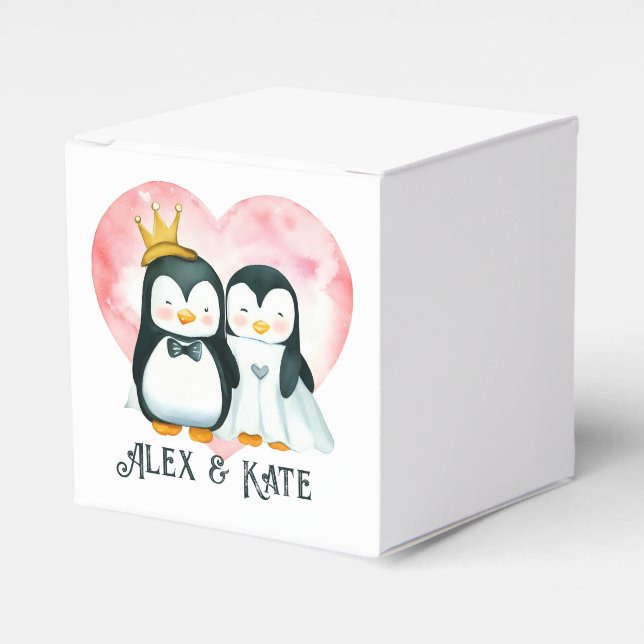 Penguin Couple Geschenkschachtel (Vorderseite)