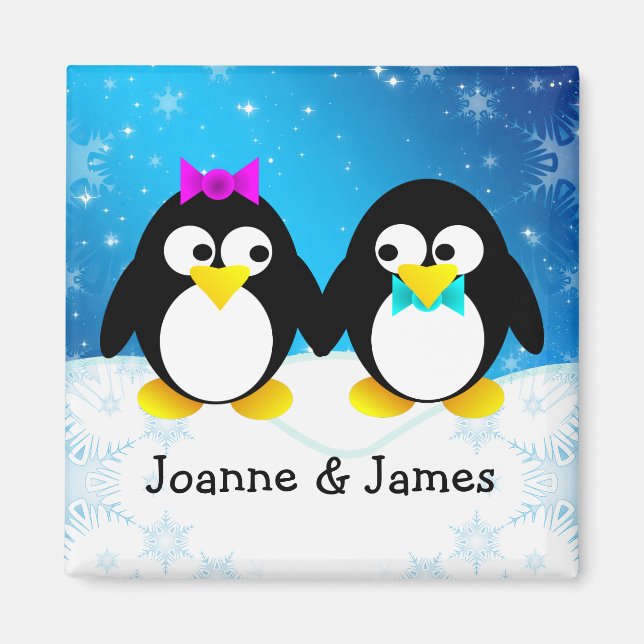 Penguin Couple Magnet (Vorne)