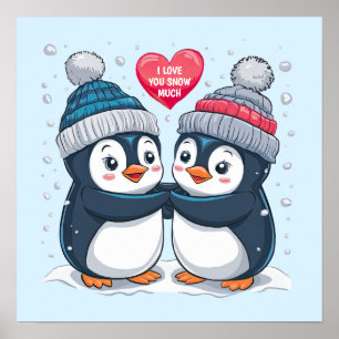 Penguin Couple Poster