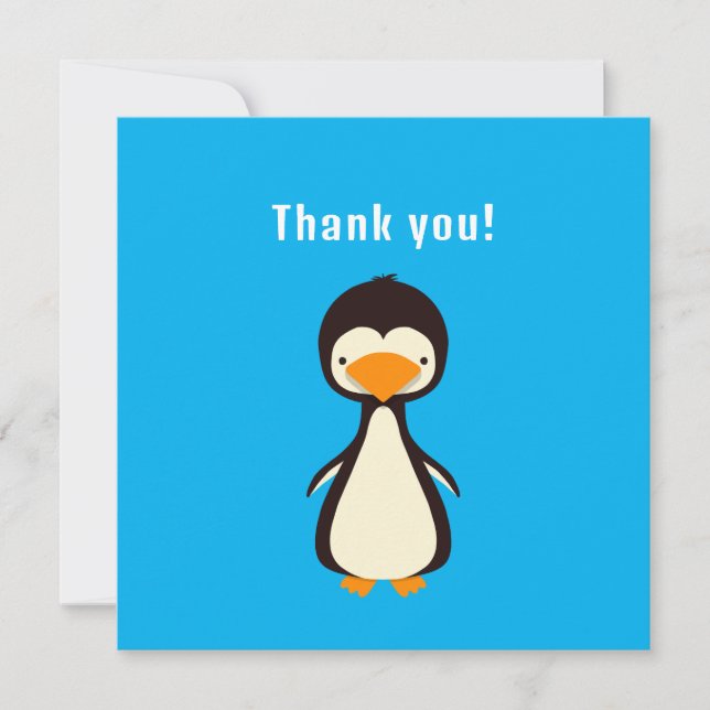 Penguin Danke Einladung (Vorderseite)