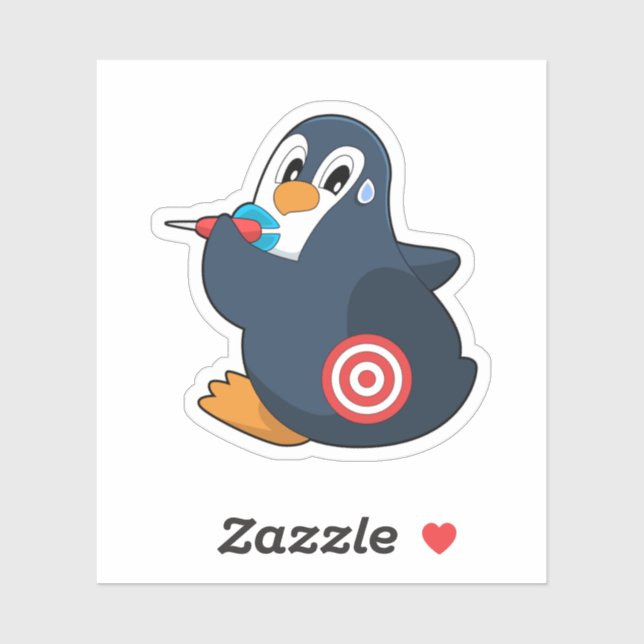 Penguin Darts Dart Dartboard Aufkleber (Blatt)