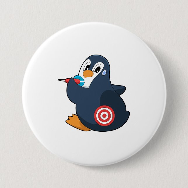 Penguin Darts Dart Dartboard Button (Vorderseite)