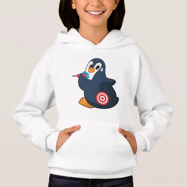 Penguin Darts Dart Dartboard Hoodie (Vorderseite)