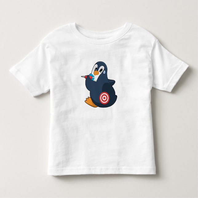 Penguin Darts Dart Dartboard Kleinkind T-shirt (Vorderseite)