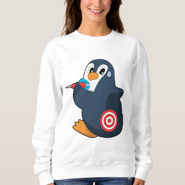 Penguin Darts Dart Dartboard Sweatshirt (Vorderseite)