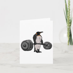 Penguin Deadlift Gym Weightlift Powerlift Karte