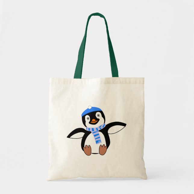 Penguin, der eine Schal-Taschen-Tasche trägt Tragetasche (Vorne)