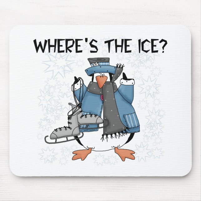 Penguin-Eis-Skaten Mousepad (Vorne)
