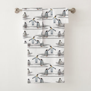 Penguin-Eisberg-Party-Badezimmer-Tuch-Set Badhandtuch Set