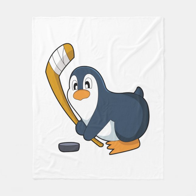Penguin Eishockey Eishockeystick Fleecedecke (Vorderseite)