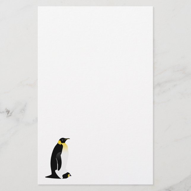 Penguin Eltern mit seinem Baby Briefpapier (Vorderseite)