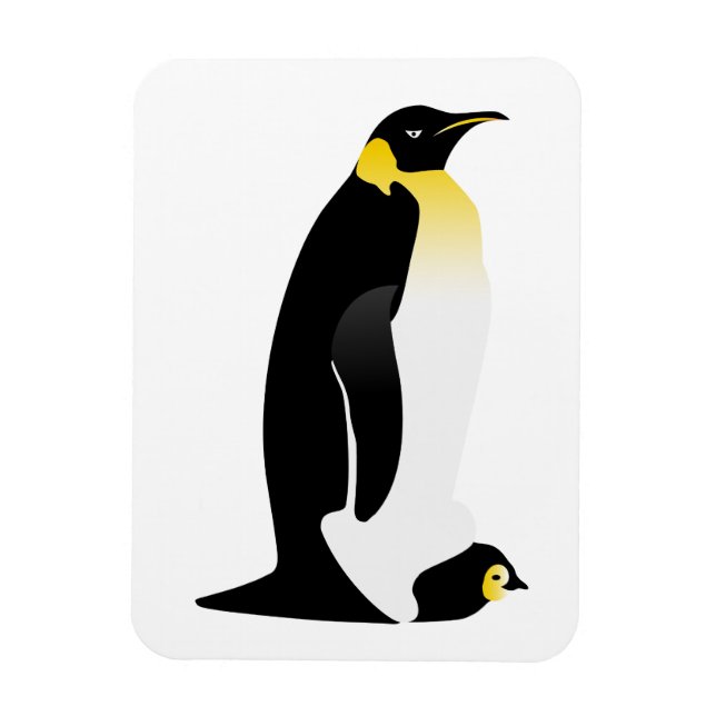 Penguin Eltern mit seinem Baby Magnet (Vertikal)